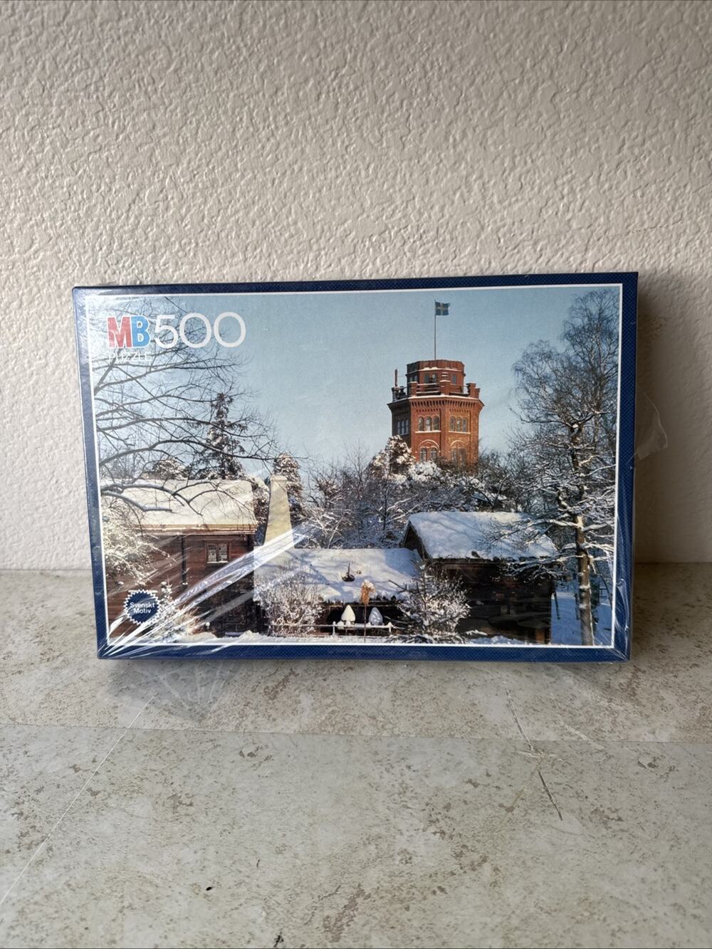 Vintage MB 500 Piece Puzzle Sverige Pussel Bitar
